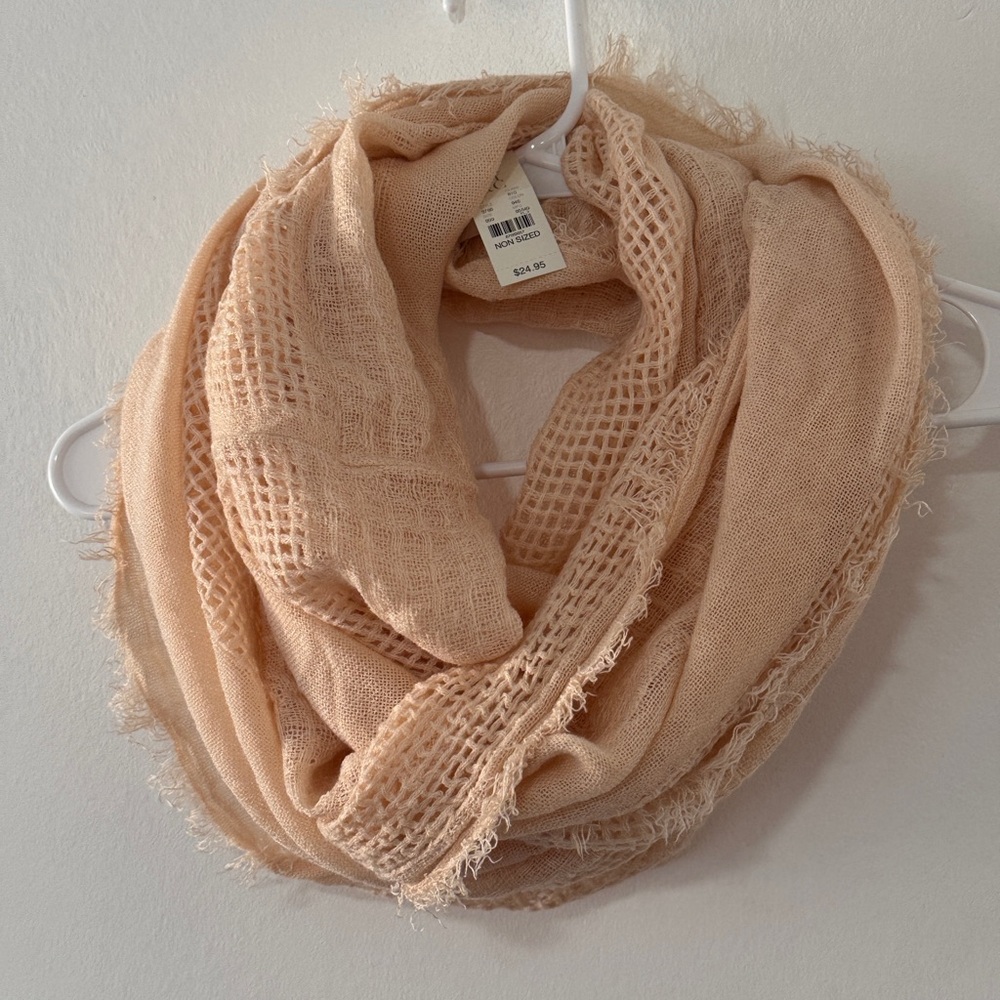 New York & Company Peach Infinity Scarf